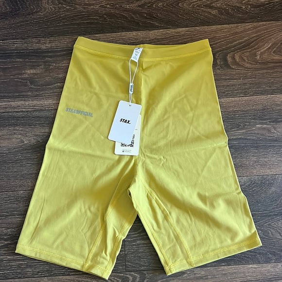 Stax Biker Shorts in Mustard - Picture 1 of 2